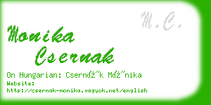 monika csernak business card